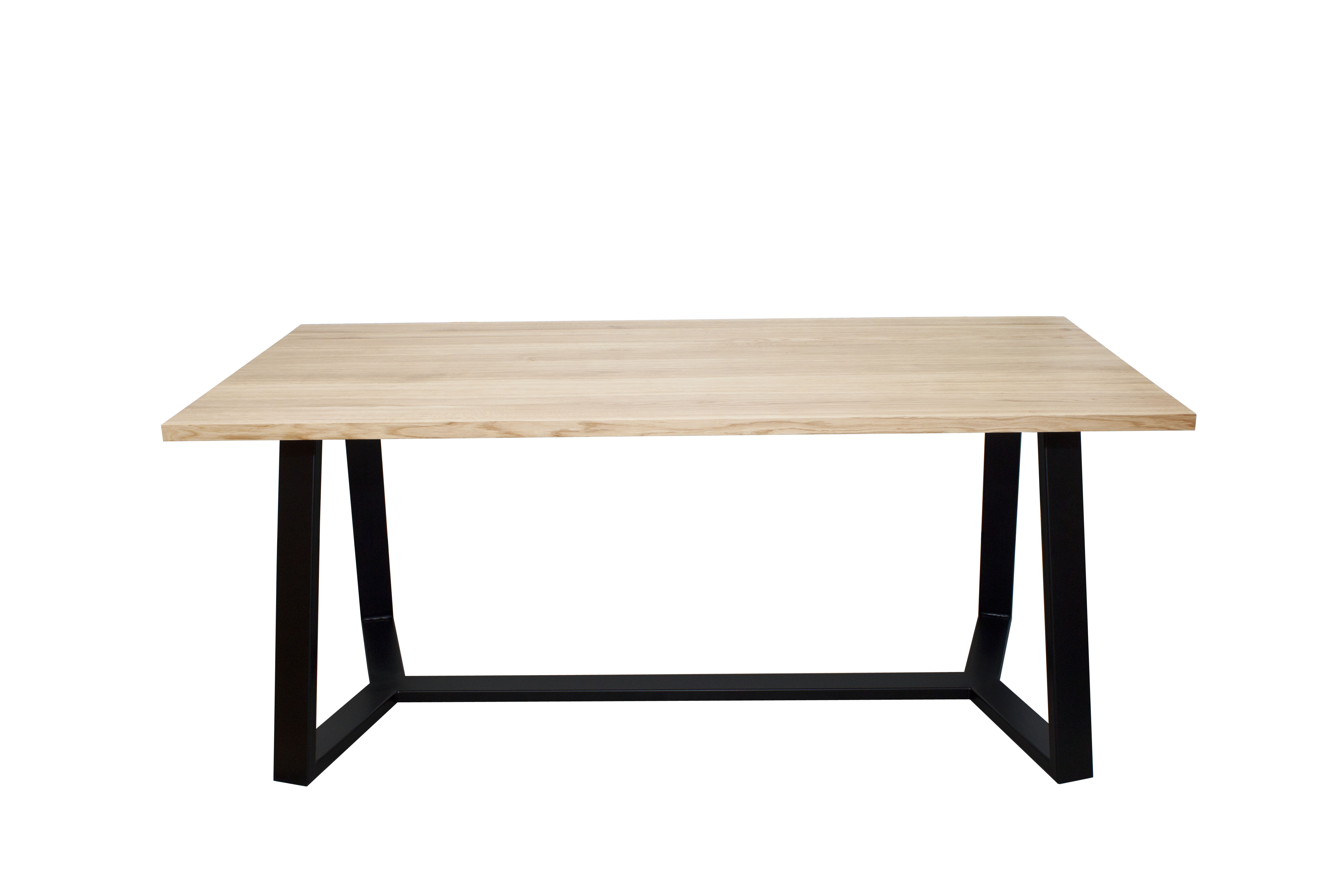 Tisch Vertico, Eichenplatte, schwarz