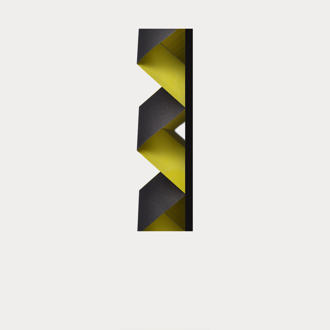 Foldart Papferfold schwarz-gelb. Basis Acryl, schwarz. Detail