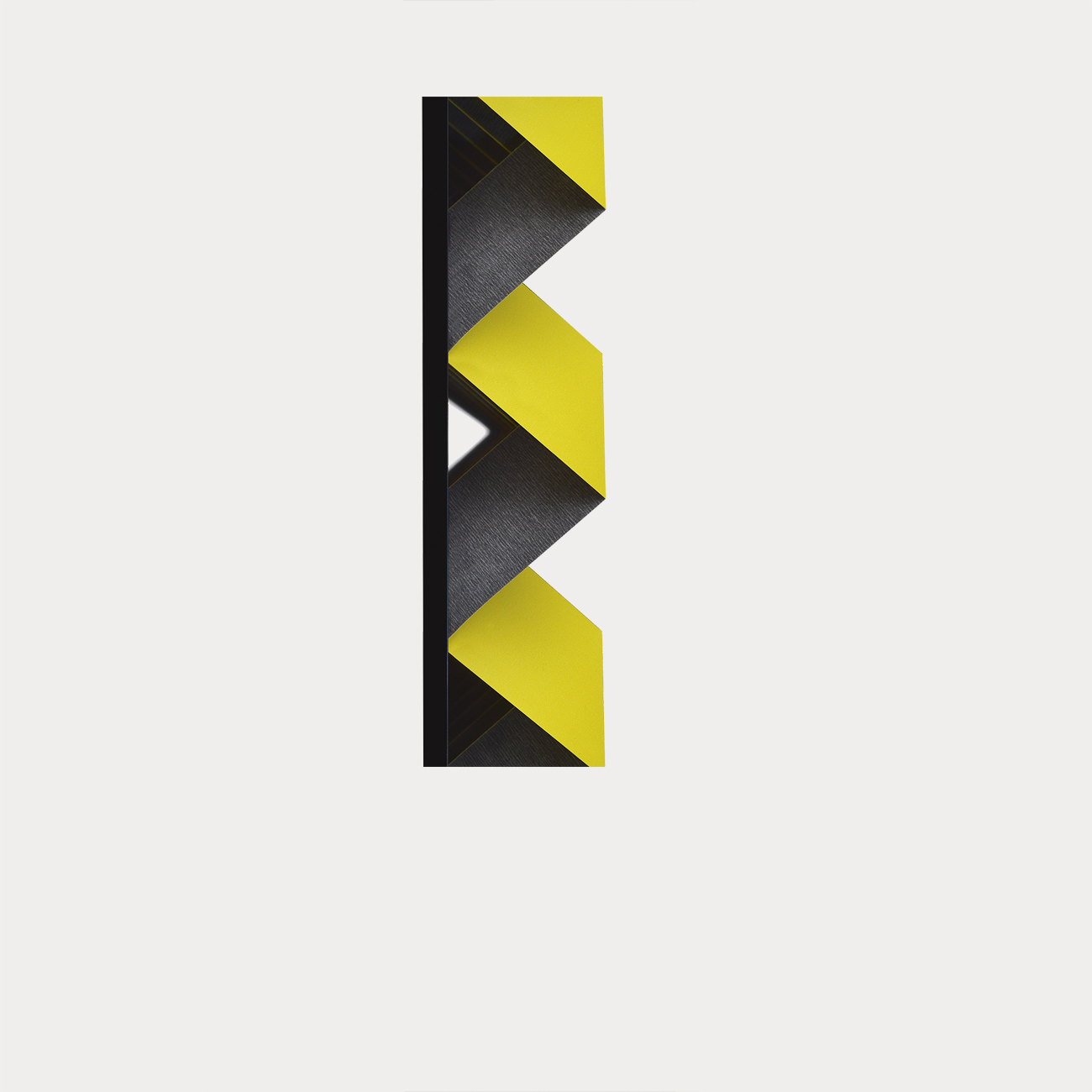 Foldart Papferfold schwarz-gelb. Basis Acryl, schwarz. Detail