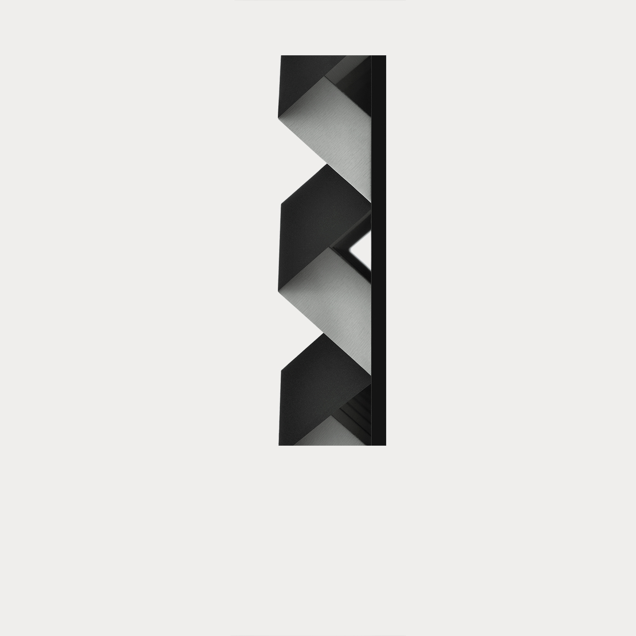 Foldart Paperfold schwarz-weiß. Detail. Basis Acryl, schwarz