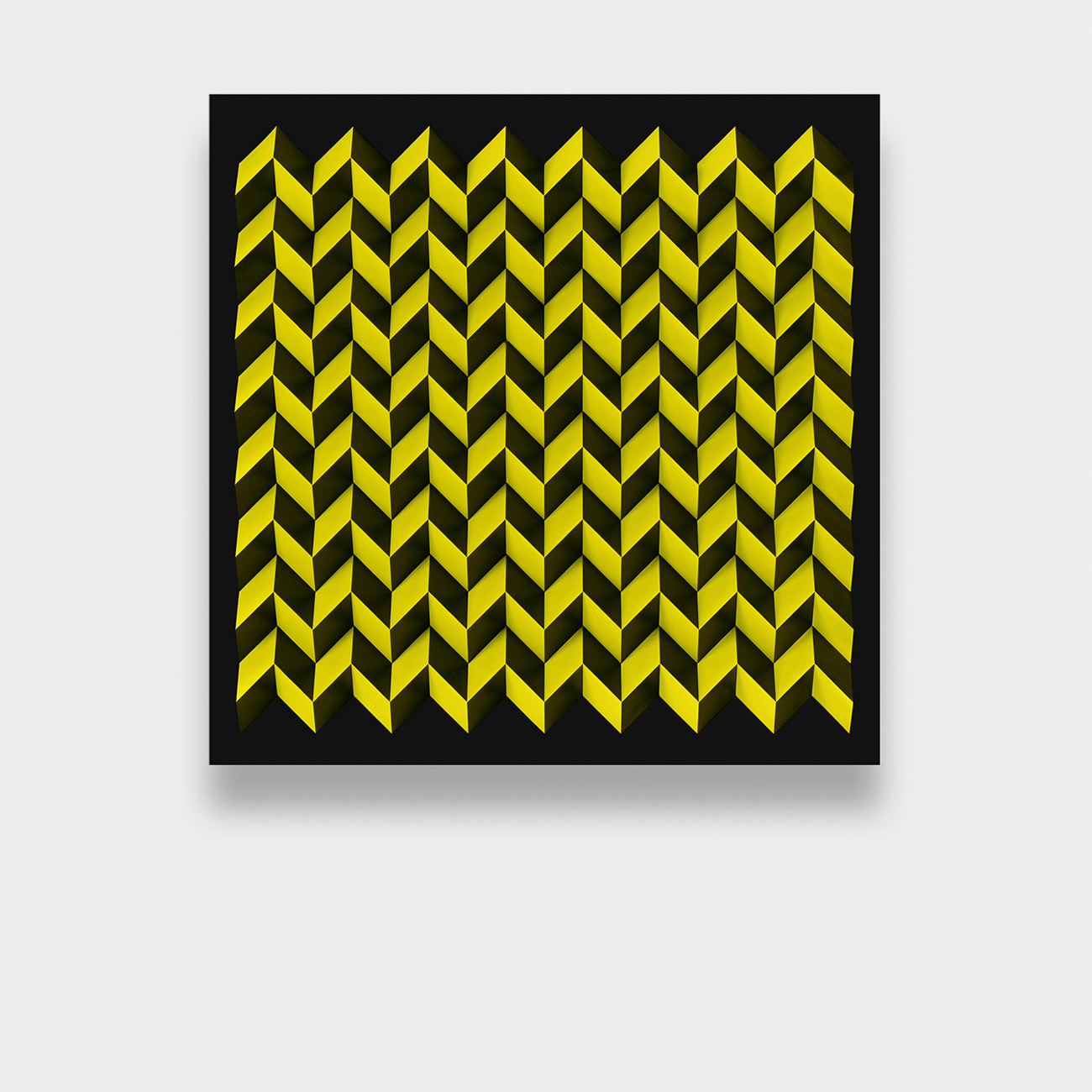 Foldart Papferfold schwarz-gelb. Basis Acryl, schwarz