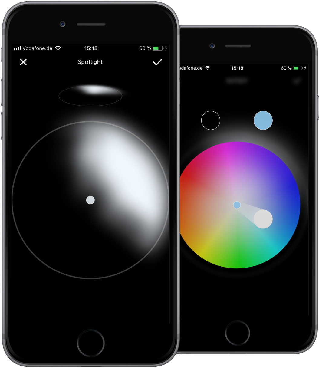 App-screen "Paint your light" - für Model-F, Luke Roberts